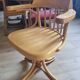 Wooden swivel armchair