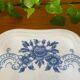 Antique pie dish in Sarreguemines faience.