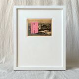 The Pink Ticket - Original Collage