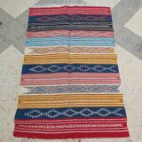 Multicolored handmade Berber kilim carpet 140x95cm