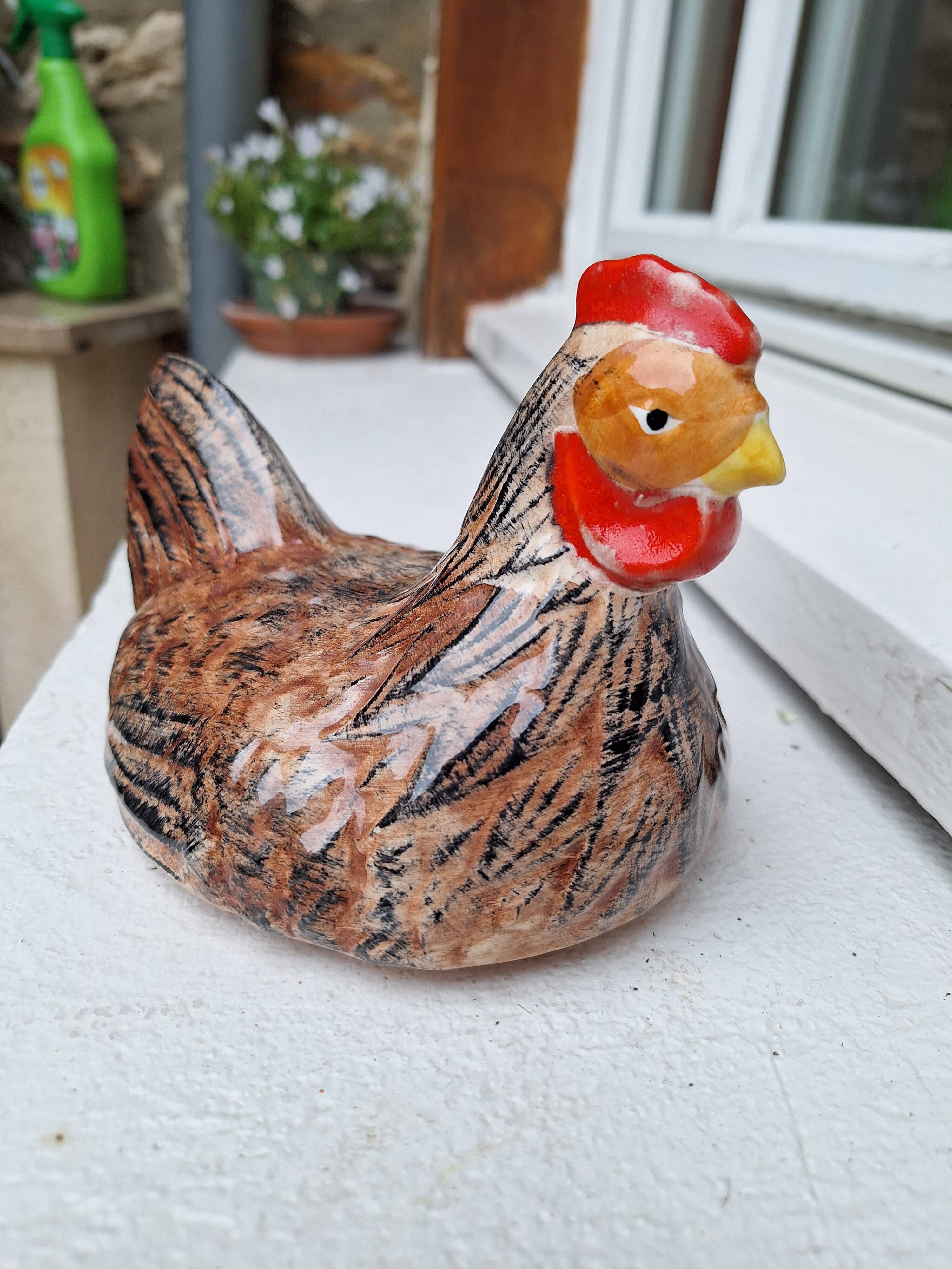 Chicken terrine in slip signed M. Caugant