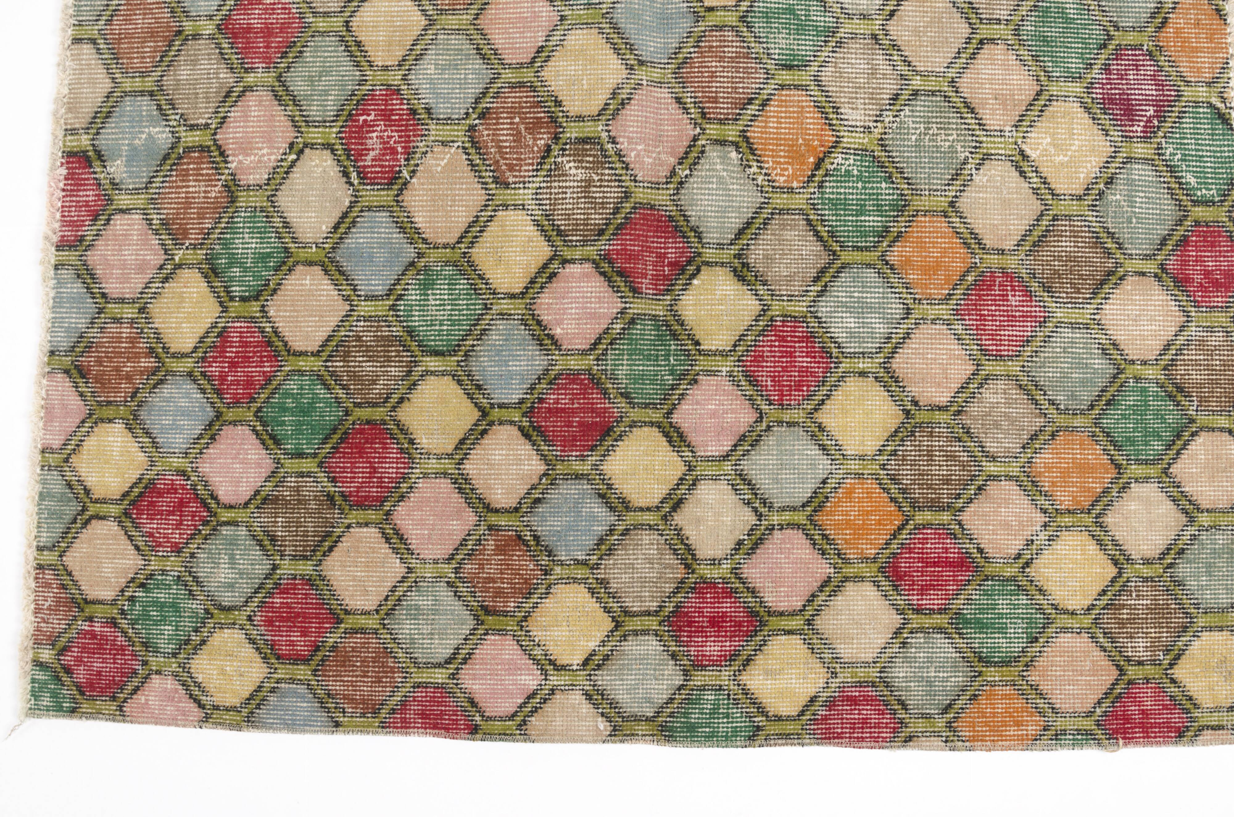 Multicolour Vintage Handmade Rug sku1100