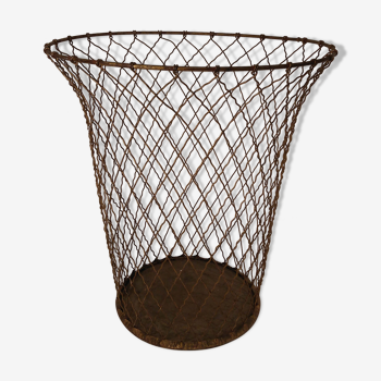 Vintage wired metal paper basket