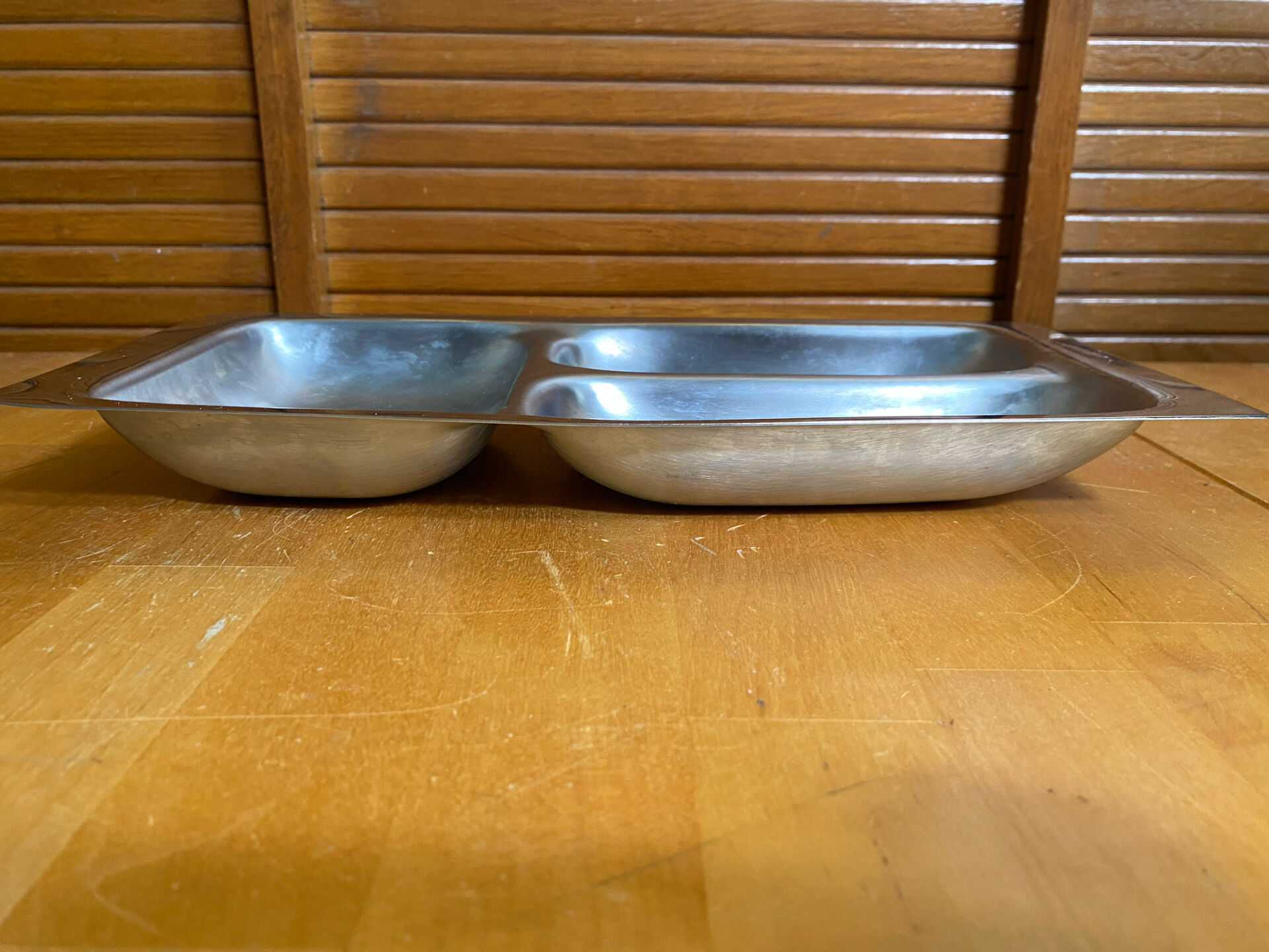 Plat de service ancien chichester inox made in england vintage #e164