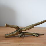 Crocodile brass nutcracker