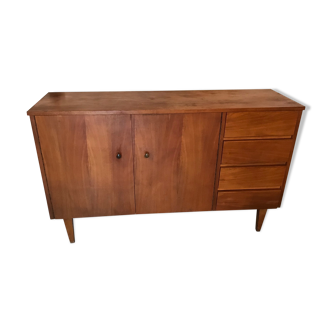Vintage style scandi enfilade in blond walnut veneer