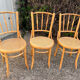 Set of 3 fluted bistro chairs