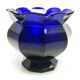 Vase Biedermeier, verre cobalt, République tchèque, 19e siècle