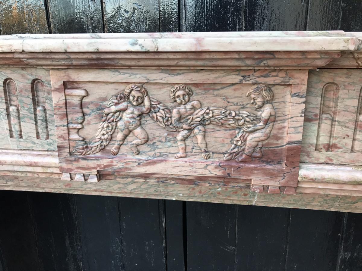 Louis XVI style marble mantel