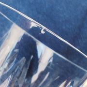 Six cut crystal wine glasses model Monaco vintage Saint Louis.