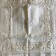 Pair of chateau pillowcases made of embroidered linen thread richelieu 19th