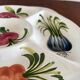 Vintage majolica vegetable compartment aperitif plate