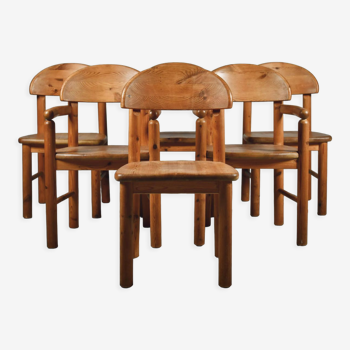 Ensemble de 6 chaises de salle à manger, rainer daumiller, pin massif