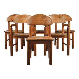 Set of 6 dining chairs, rainer daumiller, solid pine