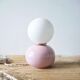 Ceramic lamp in pink and opaline