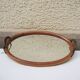 Antique wooden tray and art deco style mirror