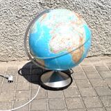Vintage cast iron plastic globe lamp HERCULES by Stauffacher Italy