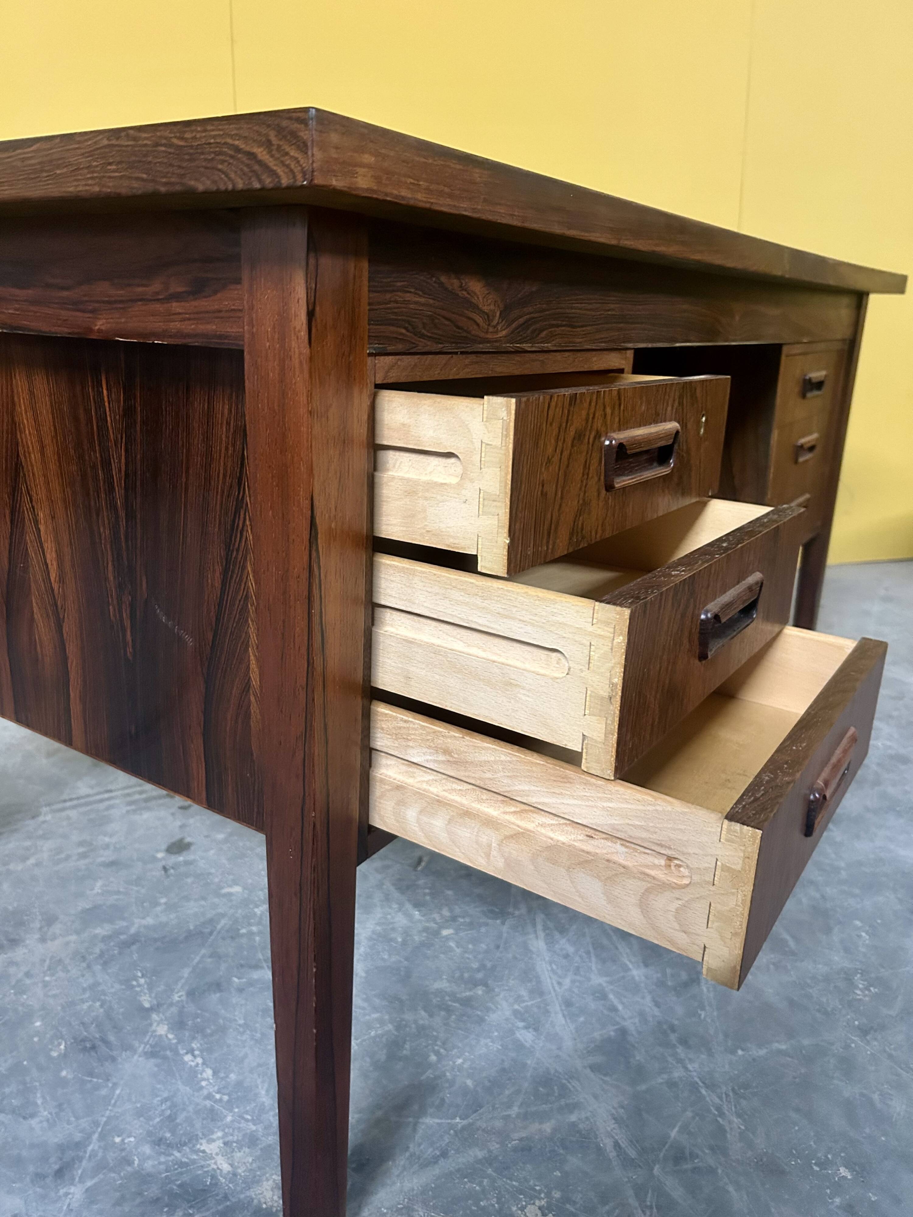 Danish mid - century rosewood desk 1960s