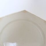 Creil and Montereau plates, 19th century, Perle model, ivory / set of 3