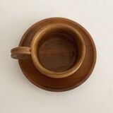 1970's Vintage Teak Set of Cups