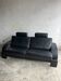 2-seater Kroken Nelo sofa in black leather, 1970s.