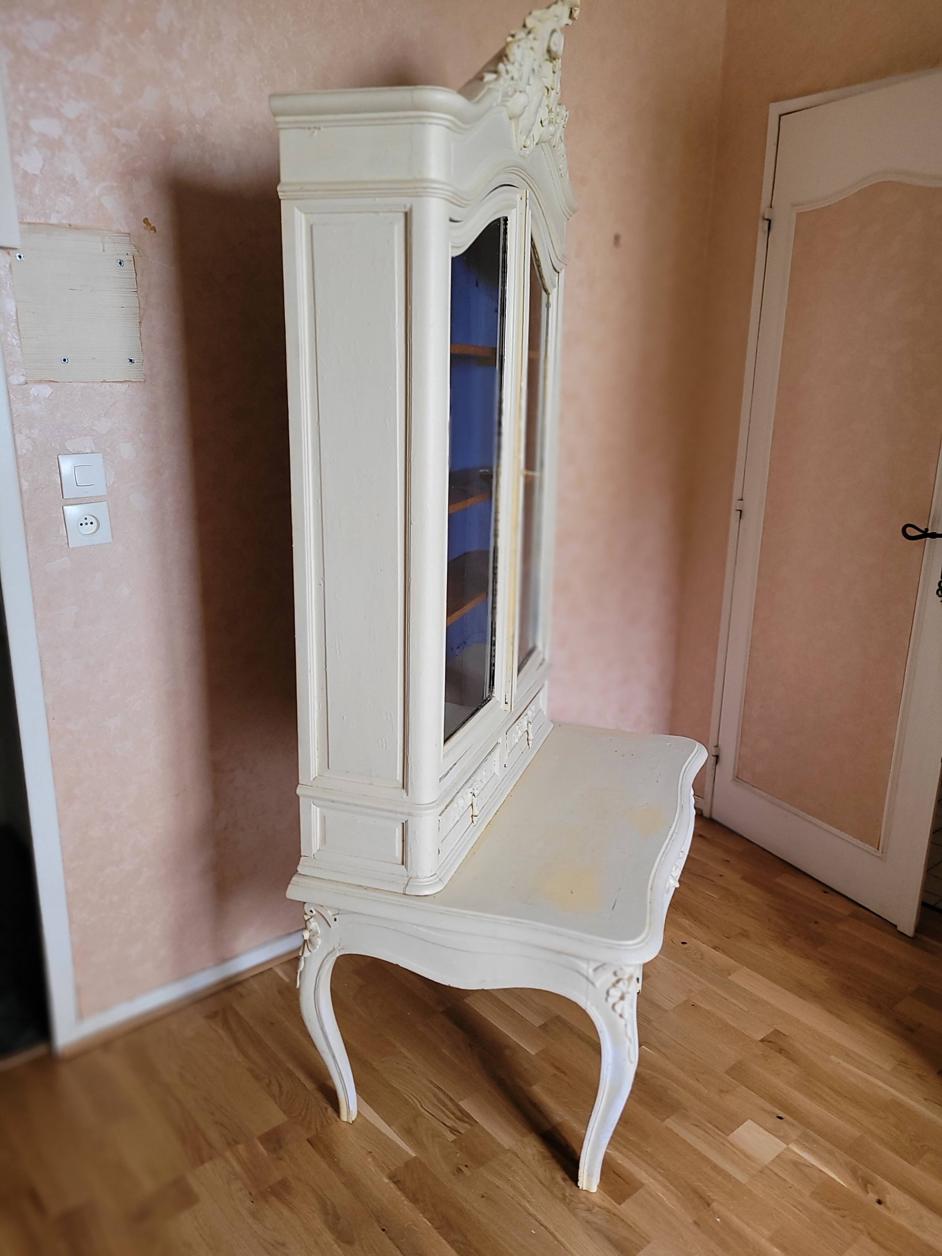 Italian rococo showcase secretary