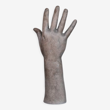 Metal sculptural hand curio