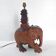 Magnificent vintage art deco elephant lamp 1940s 1950s in solid wood 40s 50s
