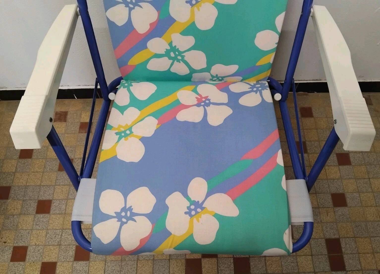 Pair of Vintage Lafuma Folding Camping Chairs