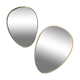 Pair of vintage free-form mirrors from the 60s and 70s