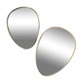 Pair of vintage free-form mirrors from the 60s and 70s