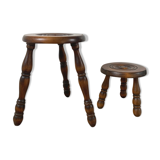 Pair of tripod stools