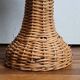 Lampe en rotin tressé & teinté vert céladon 1950