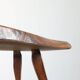 Vintage wooden milk stool in brutalist style