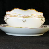 Porcelain sausage of Limoges giraud gilded hand painted