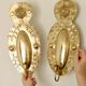 Pair of large mid-century Swedish brass sconces
