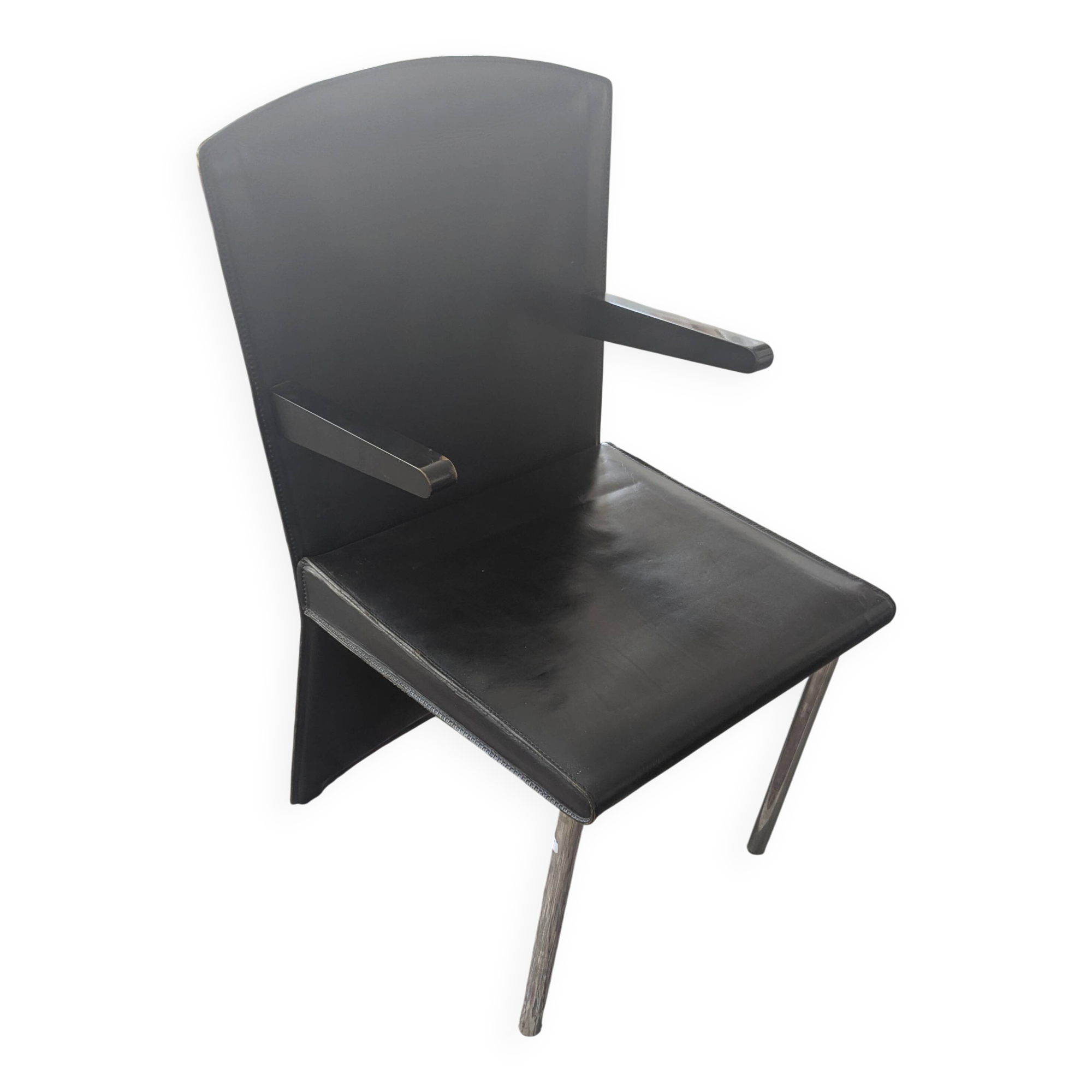 Armida armchair / chair by Zanotta, Andrea Branzi, black leather