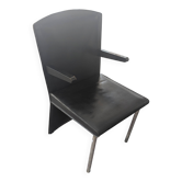 Fauteuil / chaise Armida Zanotta, Andrea Branzi, cuir noir