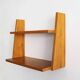Vintage Wall Shelf in Beech, Czechoslovakia, 1960s