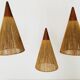Teakwood and Sisal Cascading Lamp by Jean Rispal