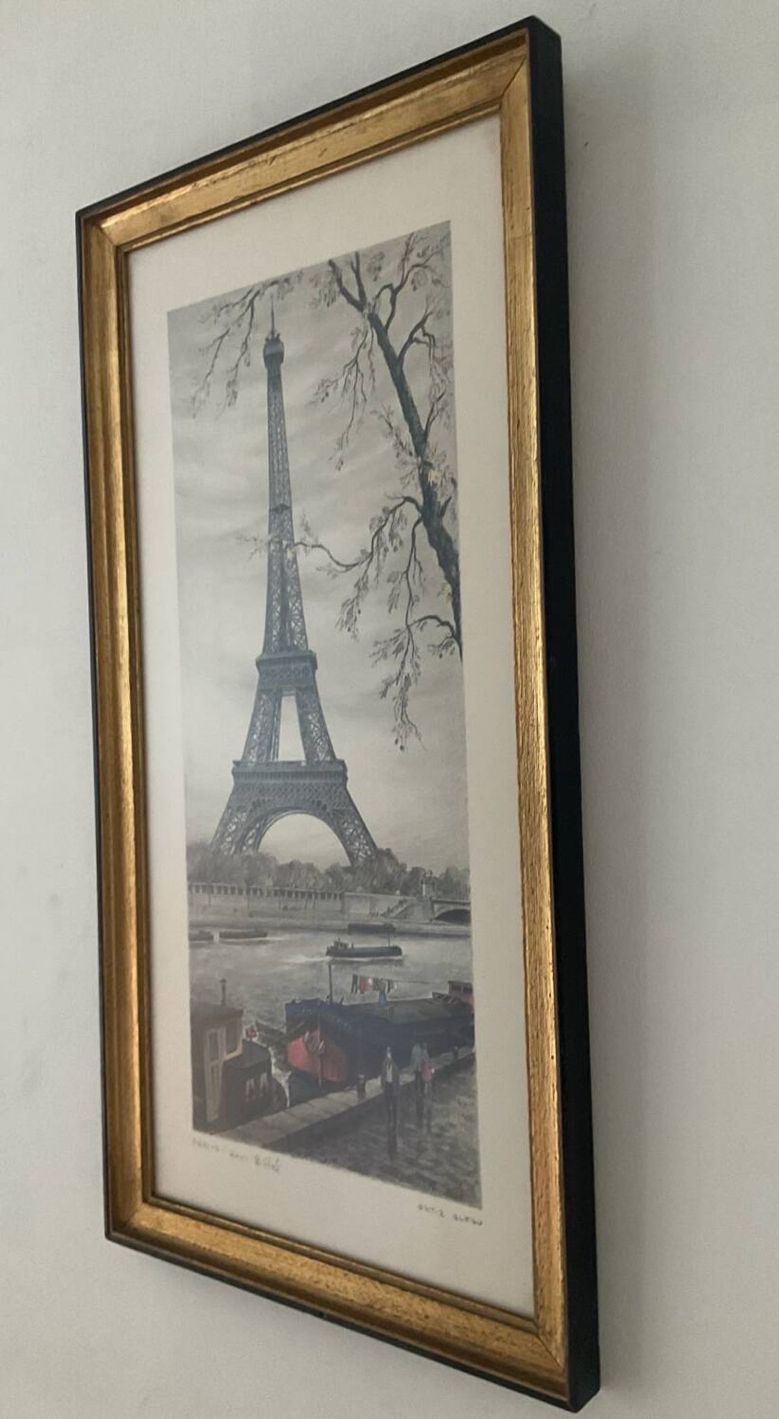 Vintage lithograph by Ortiz Alfau - Paris - the Eiffel Tower