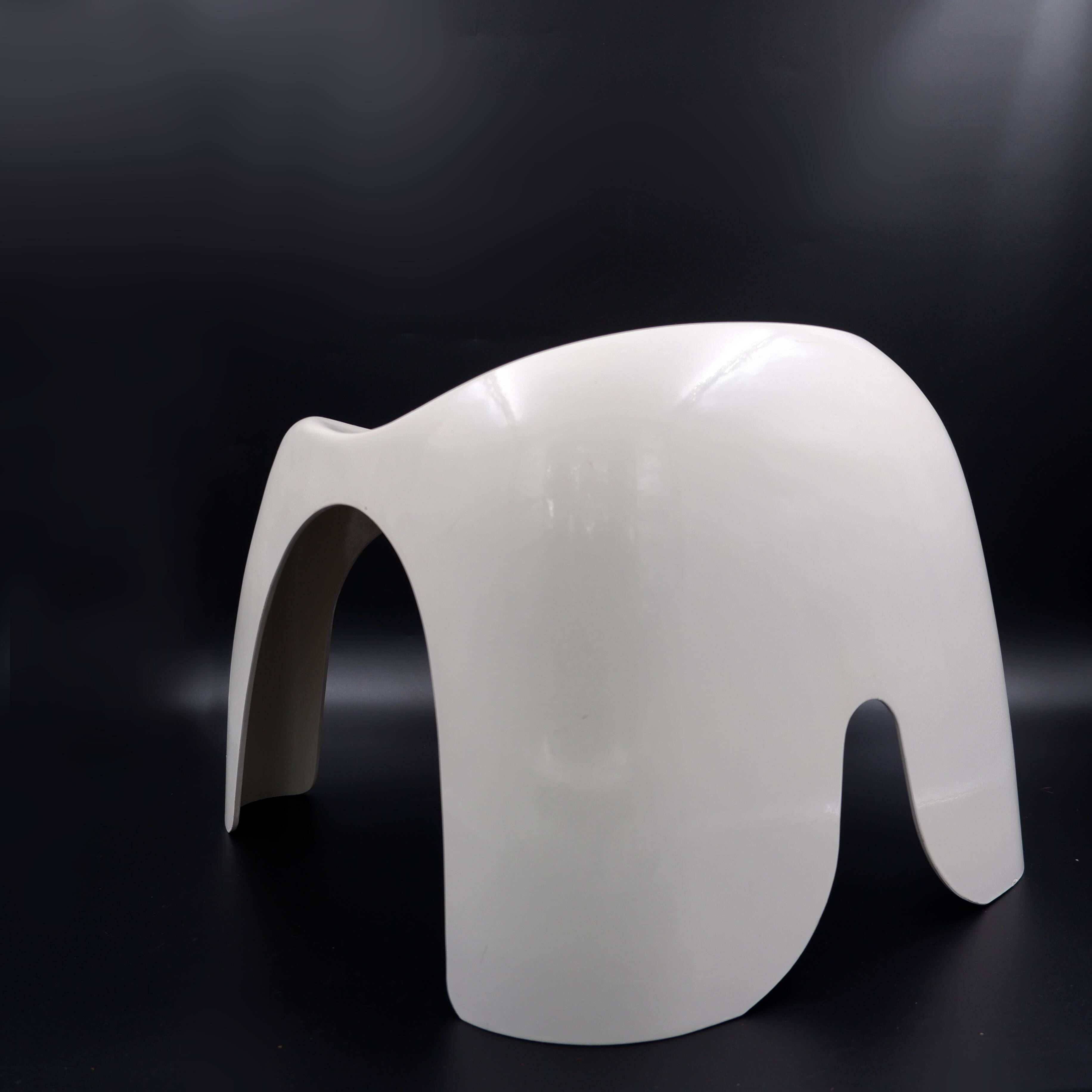 Vintage white Efebino stool by Stacy Dukes for Artemide, 1960s