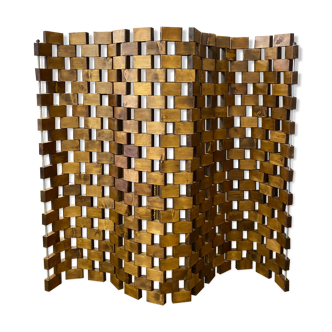 Paravent en cube de bois