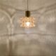 1 of 2 Large Bubble Glass Pendant Lamps by Helena Tynell for Glashütte Limb