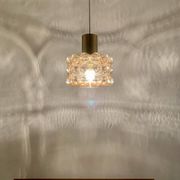 1 of 2 Large Bubble Glass Pendant Lamps by Helena Tynell for Glashütte Limb