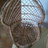 Set of 2 rattan armchairs