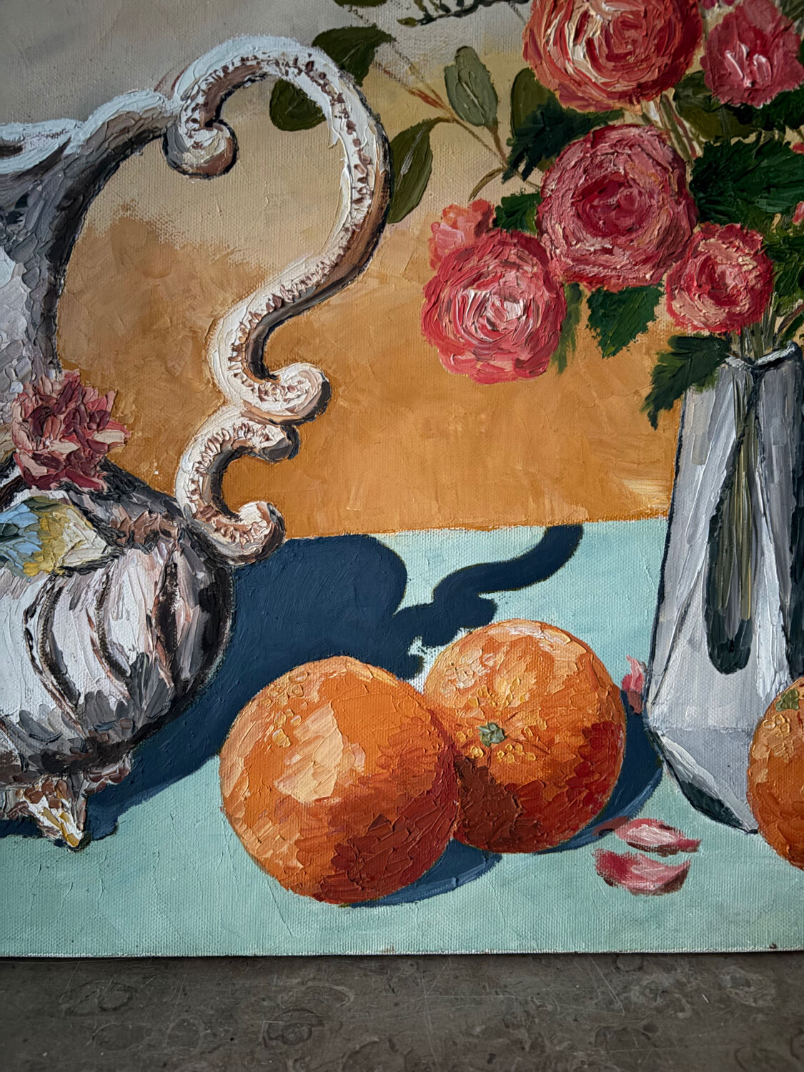 "Vase and Flowers" oil on canvas signed William Joël 1982