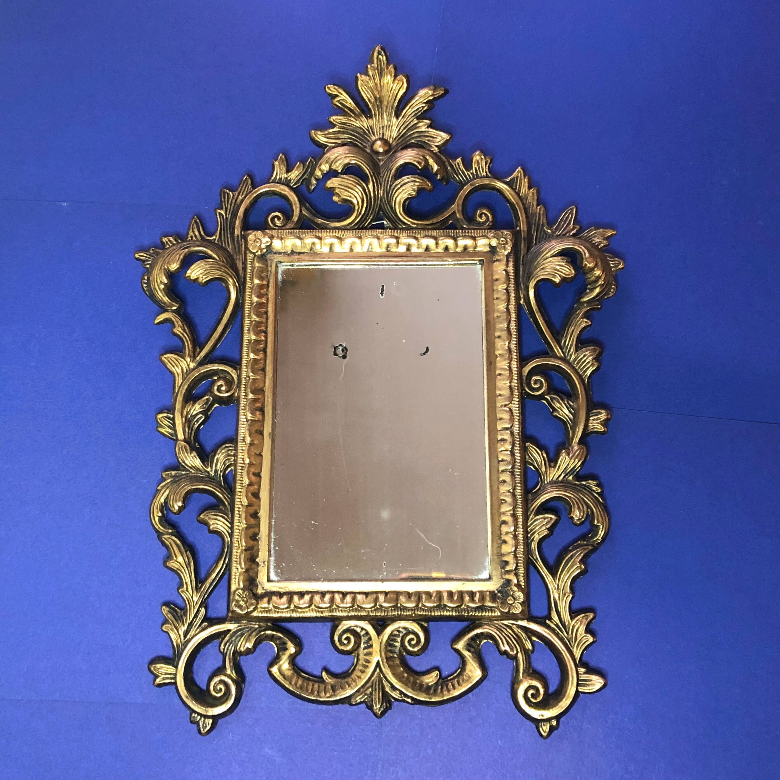 Small Rococo Baroque style mirror by Roberta Wood vintage 50/60