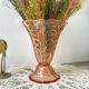 Vase vintage en verre rose style Art déco