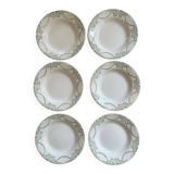 Set of 6 old soup plates